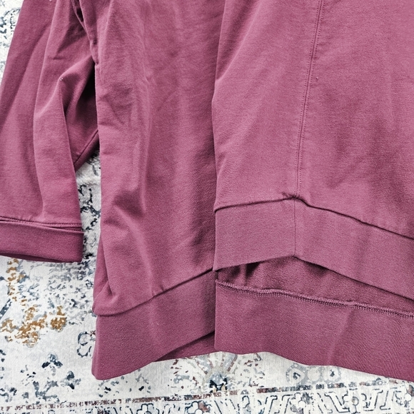 Belle by Kim Gravel French Terry Top with Inverted Hem Fig 2X - Picture 2 of 8